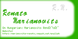 renato marianovits business card